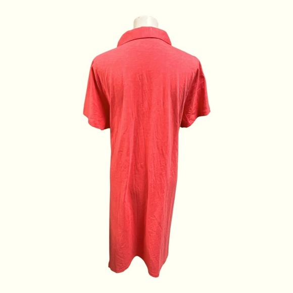 NWT Soft Surroundings Coral Shirt Dress with Pockets - Picture 2 of 11